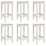 vidaXL Ensemble de bar de jardin 7 Pièces blanc bois de pin massif