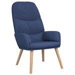 vidaXL Chaise de relaxation avec tabouret Bleu Tissu