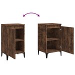 vidaXL Table de chevet chêne fumé 40x35x70 cm bois d'ingénierie