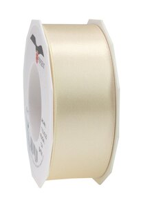 Satin double face 25-m-rouleau 40 mm créme