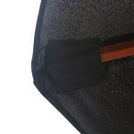 vidaXL Parasol d'extérieur avec mât en bois 350 cm Noir