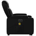 vidaXL Fauteuil inclinable de massage électrique noir similicuir