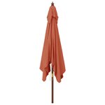 vidaXL Parasol de jardin avec mât en bois terre cuite 300x300x273 cm