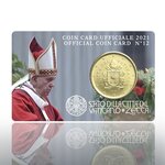 Pièce de monnaie 50 cent Vatican 2021 BU en coincard