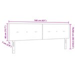 Headboard vidaXL en velours rose capitonné 160 cm
