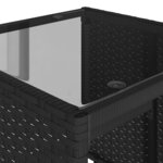 vidaXL Salon de jardin 4 Pièces avec coussins noir résine tressée