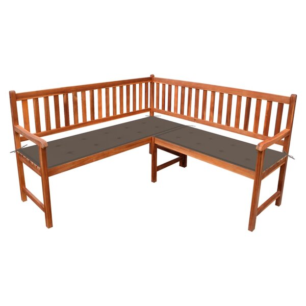 vidaXL Banc d'angle de jardin avec coussins 150cm Bois d'acacia massif