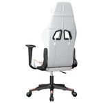 vidaXL Chaise de jeu de massage Blanc et rose Similicuir