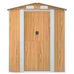 vidaXL Abri de jardin Marron clair 192x191x223 cm Acier galvanisé