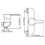 EISL Mitigeur de douche DIZIANI blanc-chrome