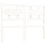 vidaXL Cadre de lit avec tête de lit blanc 120x200 cm bois massif