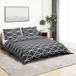 vidaXL Ensemble de housse de couette Gris 200x220 cm Coton