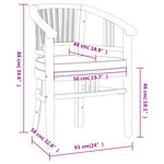 vidaXL Ensemble à manger de jardin 5 Pièces Bois de teck massif