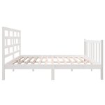 vidaXL Cadre de lit Blanc Bois de pin massif 140x190 cm