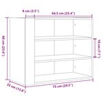 vidaXL Armoire murale chêne sonoma 75x35x60 cm bois d'ingénierie