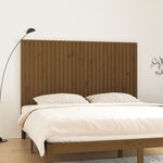 vidaXL Tête de lit murale Marron miel 185x3x110 cm Bois massif de pin