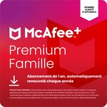 McAfee+ Premium - Famille - Abonnement 1 an - Renouvelé automatiquement chaque année