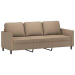 vidaXL Ensemble de canapés 3 Pièces avec coussins Cappuccino Similicuir