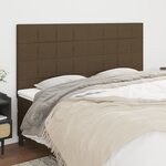 vidaXL Têtes de lit 4 Pièces Marron Foncé 80x5x78/88 cm Tissu