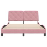 vidaXL Cadre de lit sans matelas rose 120x200 cm velours