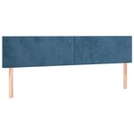 vidaXL Sommier à lattes de lit et matelas Bleu foncé 200x200cm Velours