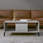 vidaXL Table basse Sonoma gris 90x50x36 5 cm Bois d'ingénierie