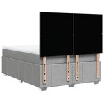vidaXL Sommier à lattes de lit avec matelas Gris clair 160x200cm Tissu