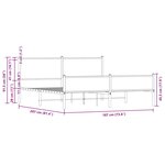 vidaXL Cadre de lit en métal sans matelas chêne sonoma 180x200 cm