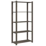 vidaXL Support de rangement à 5 niveaux gris 80x38x170 cm bois de pin