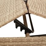vidaXL Chaises longues avec coussins lot de 2 beige résine tressée