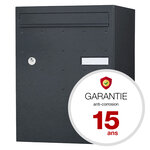 Boite à colis Atout 1 porte Noir Sablé RAL 2100MS