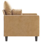 vidaXL Fauteuil Marron 60 cm Velours