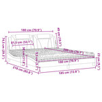 vidaXL Lit avec matelas marron 180x200 cm similicuir