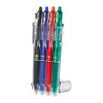 Stylo roller pilot frixion ball clicker effaçable écriture fine - set de 4 couleurs classiques