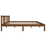 vidaXL Cadre de lit Marron miel Bois massif 140x190 cm