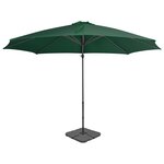 vidaXL Parasol de jardin avec base portable vert