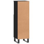 vidaXL Armoire de salle de bain noir 30x30x100 cm bois d'ingénierie