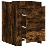 vidaXL Table de chevet chêne fumé 45x50x65 cm bois d'ingénierie