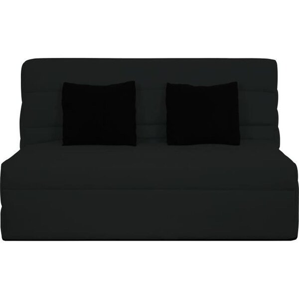 Banquette BZ 2 places - DUNLOPILLO - ReVEUR - Matelas Slyde 188 x 138 - Pearl noir