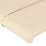 vidaXL Têtes de lit 2 Pièces Crème 100x5x78/88 cm Tissu