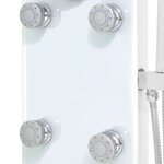 vidaXL Panneau de douche Verre 25 x 44 6 x 130 cm Blanc