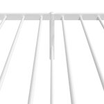 vidaXL Cadre de lit métal avec tête de lit blanc 80x200 cm