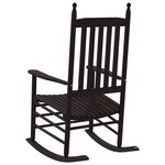 vidaXL Chaises à bascule sièges incurvés lot de 2 brun peuplier massif