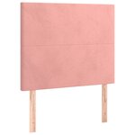 vidaXL Sommier à lattes de lit avec matelas Rose 100x200 cm Velours