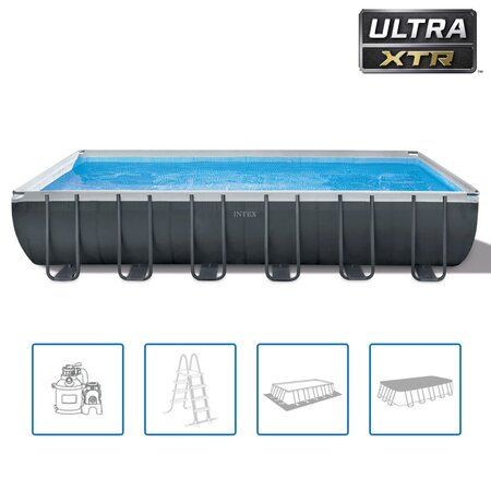 Intex Ensemble de piscine Ultra XTR Frame Rectangulaire 732x366x132 cm