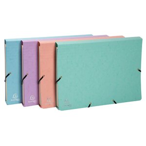 Pochette Trieur Carte Multicolore 12 Compartiments Aquarel - 34x24 5cm - Couleurs Assorties - X 4 - Exacompta