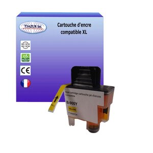 Cartouche compatible avec Brother LC900 pour Brother FAX 1835C, FAX 1840C, FAX 1940CN, FAX 2440C - Jaune – T3AZUR