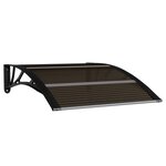 vidaXL Auvent de porte Noir 100x80 cm Polycarbonate