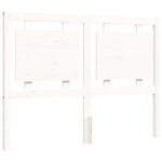 vidaXL Cadre de lit avec tête de lit blanc 120x200 cm bois massif