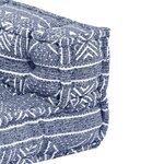 Vidaxl pouf modulaire à 2 places indigo tissu
